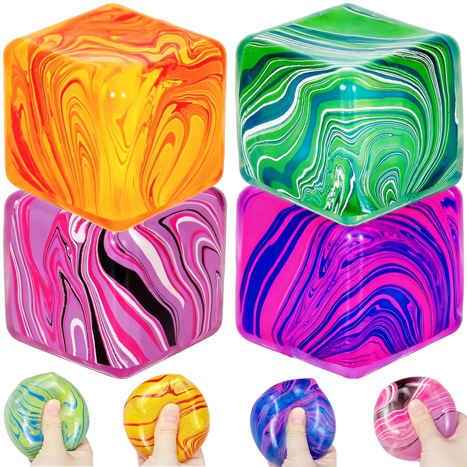 HATFRYF Squishy Toys, Squishy Set, Cute Stress Relief Sensory Play Fidget, Masquerade Mask for Couple, Dress Costume Party Carnival Prom Ball Mardi Gras, Men Women Decoration Play ﻿