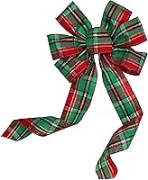 Vista 11 de Lazo de corona de cinta de arpillera natural - 10 pulgadas de ancho, colas de 18 pulgadas de largo, decoración de árbol de Navidad, casa de campo