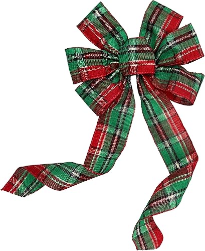 Miniatura 28 de Lazo de corona de cinta de arpillera natural, 10 pulgadas de ancho, colas largas de 18 pulgadas, granja, Pascua, otoño, invierno, Acción de Gracias