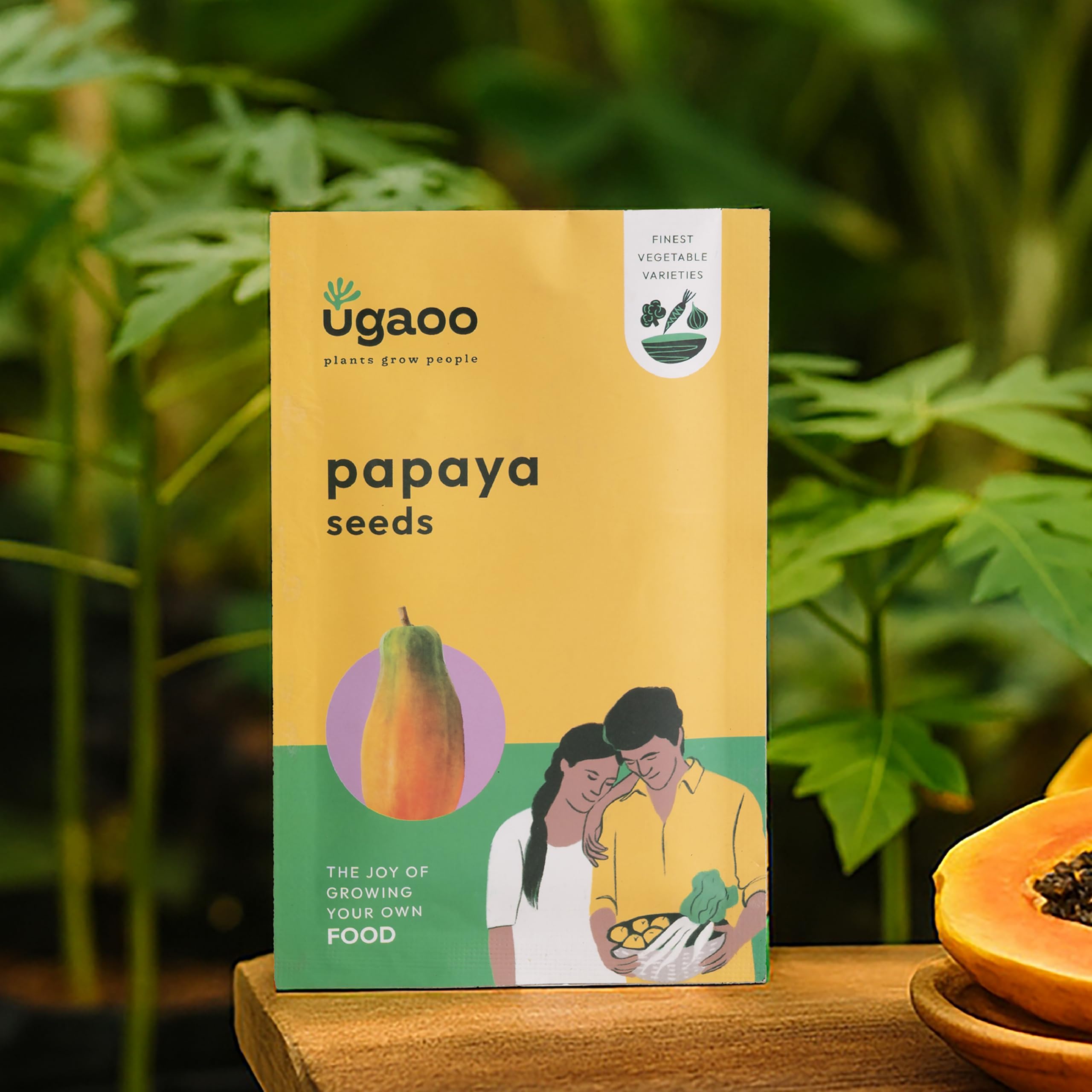 UGAOO Papaya Fruit Seeds (Pack of 4g), Yellow, (VS266)