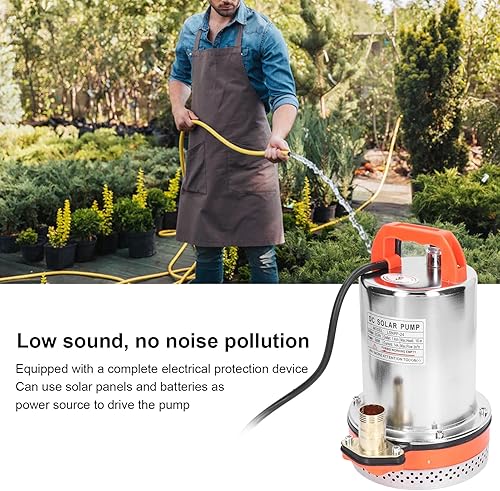 Miniatura 6 de Bomba de agua sumergible solar DC24V, bomba sumergible, bomba solar de cabeza alta todo el motor de alambre de cobre bomba de agua de pozo profundo