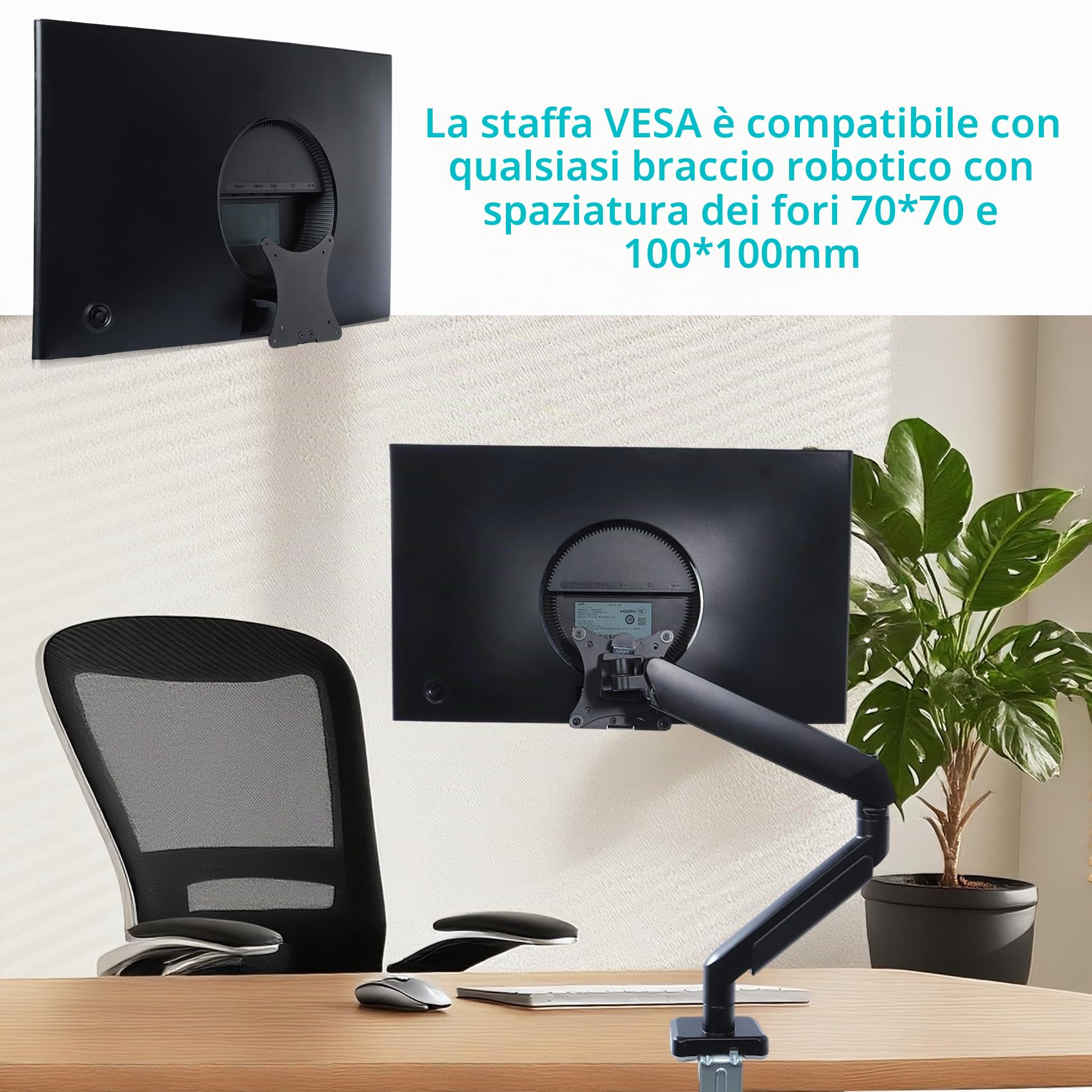 Adattatore VESA CRG5 compatibile con monitor curvo Samsung C24RG50, 32" CF39 da 24" (adatto a LC24RG50FZRXXU, LC24RG50FZRXXU, LC24RG50FQIXCI, LC32F395FWUXEN)