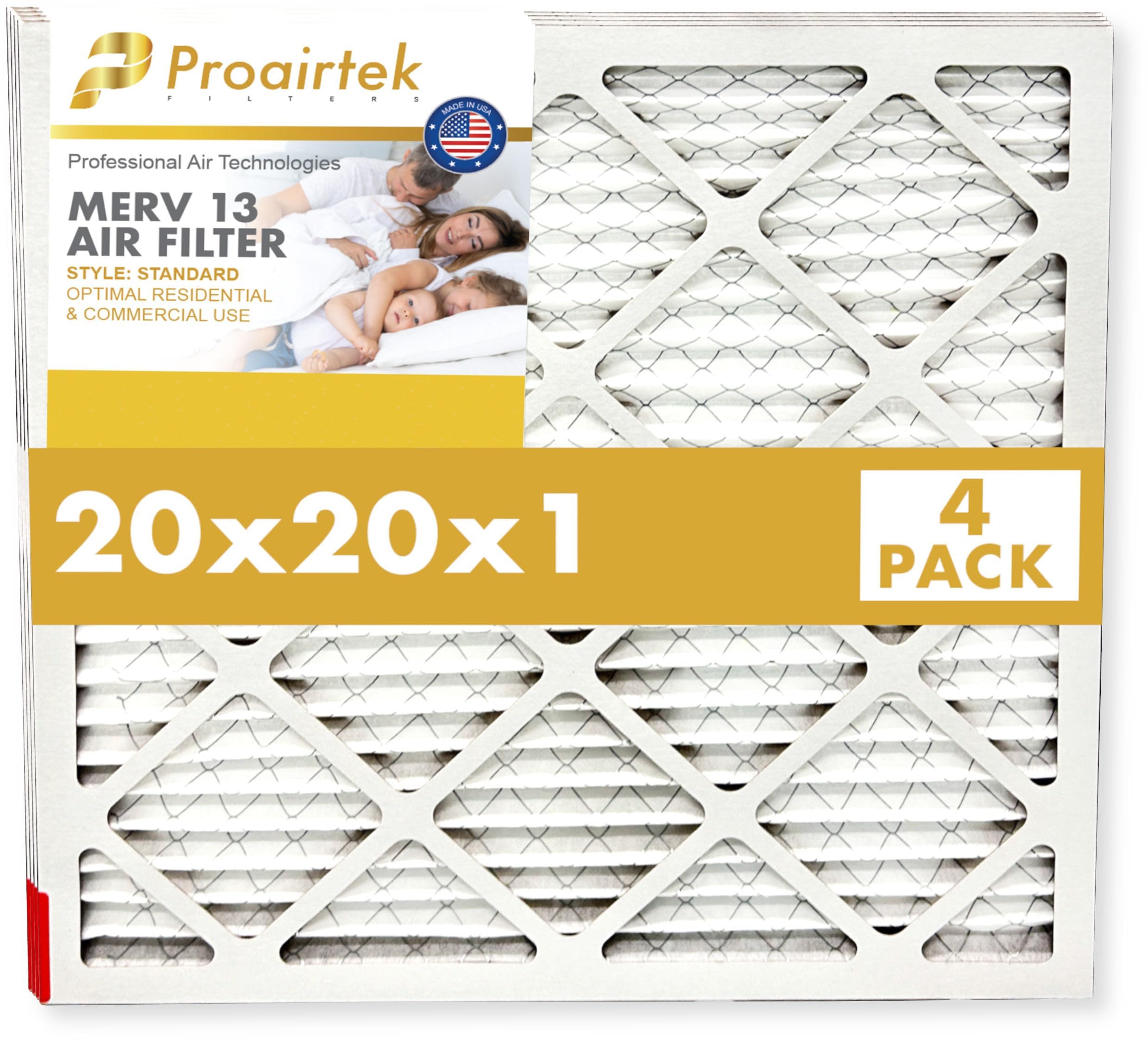 Filtre 20x20x1 MERV 13 Proairtek pour un air pur et frais dans le salon