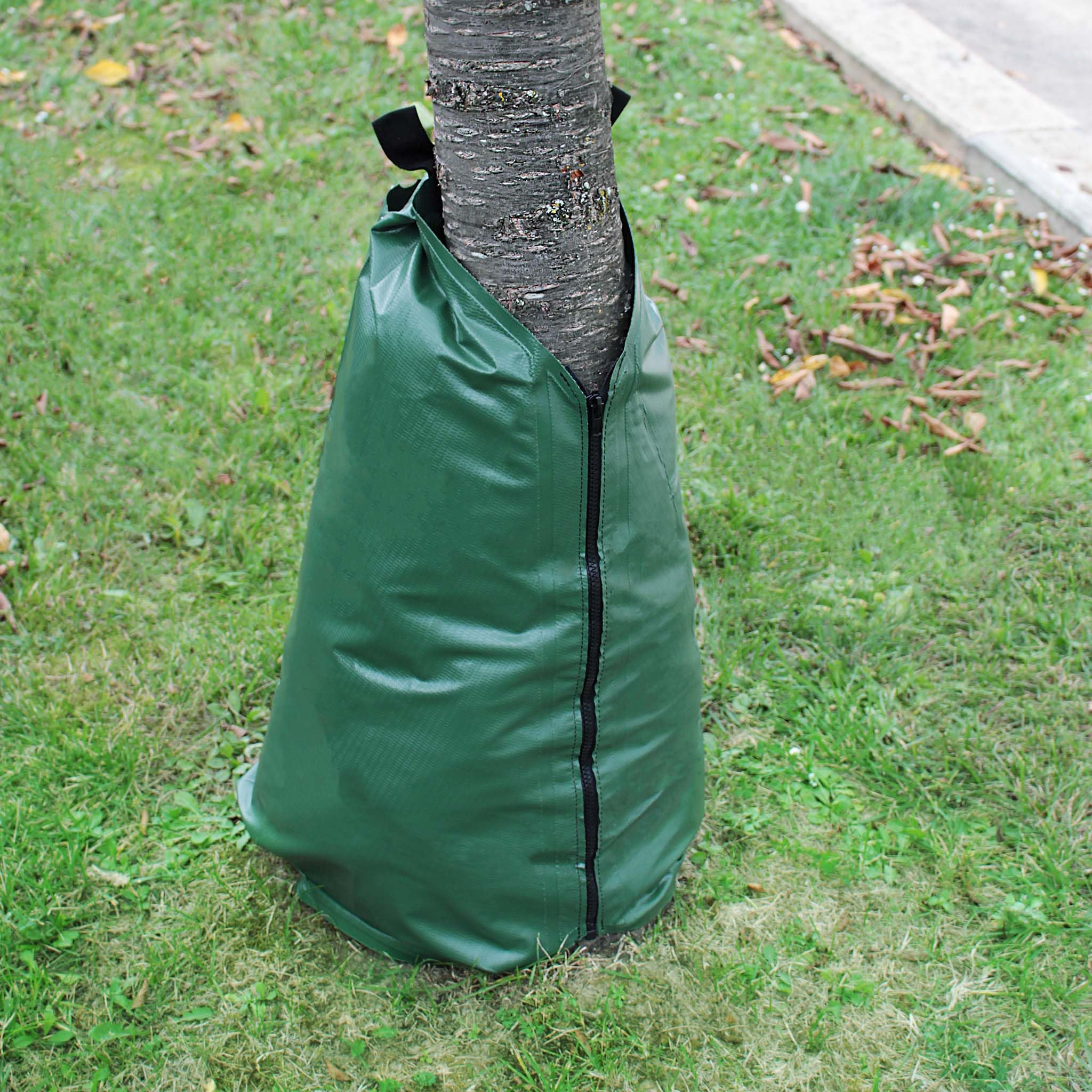 Wiltec 10x Worek nawadniający o pojemności 75 L, torba kroplująca z PVC o grubości 35-40 mm, do podlewania drzew w okresach suszy