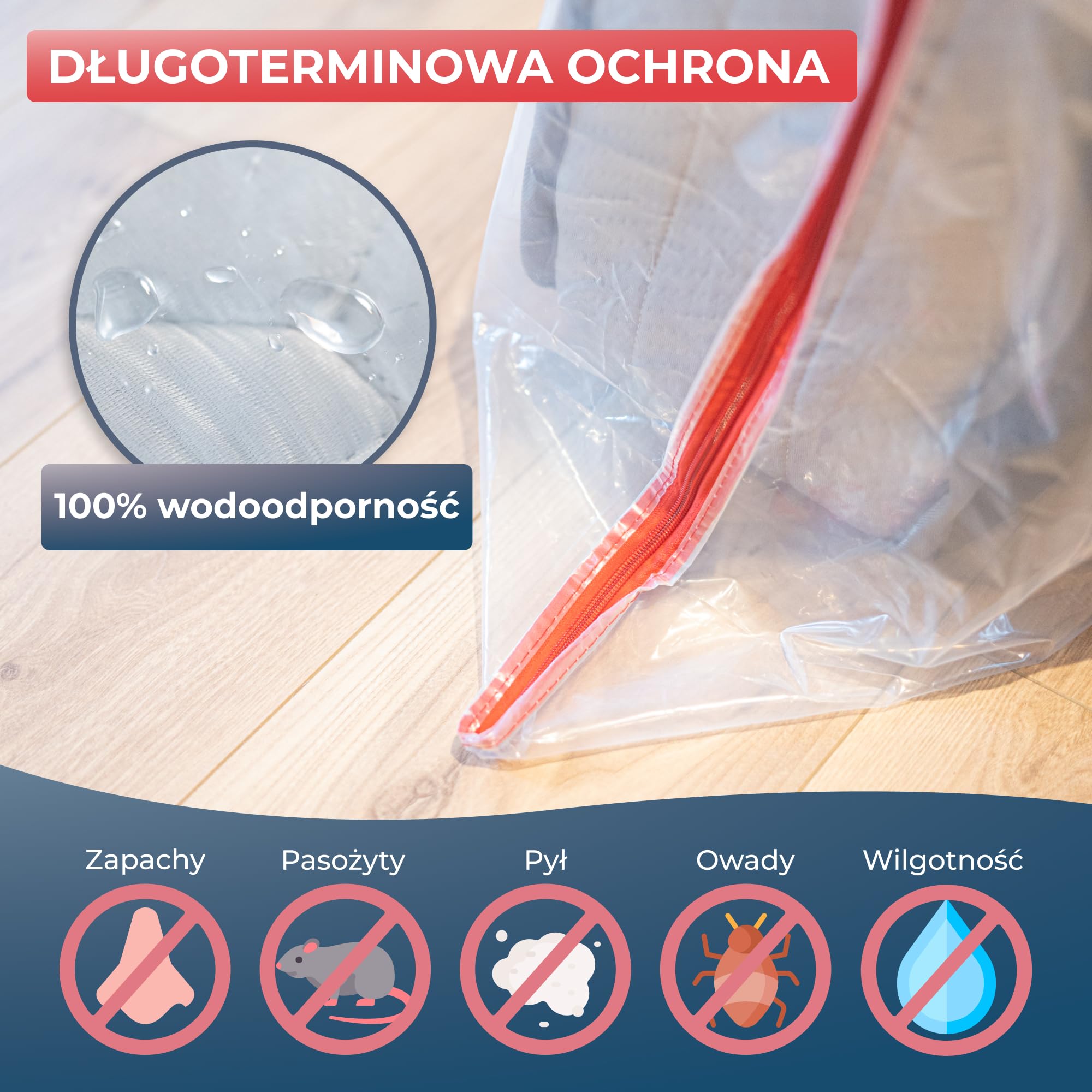 WRAPPYBAG – Plastikowy pokrowiec ochronny na materac – Wodoodporna i odporna na rozdarcie torba do przechowywania – do przenoszenia, przechowywania i transportu – (90x200cm) – Zestaw 2 szt.