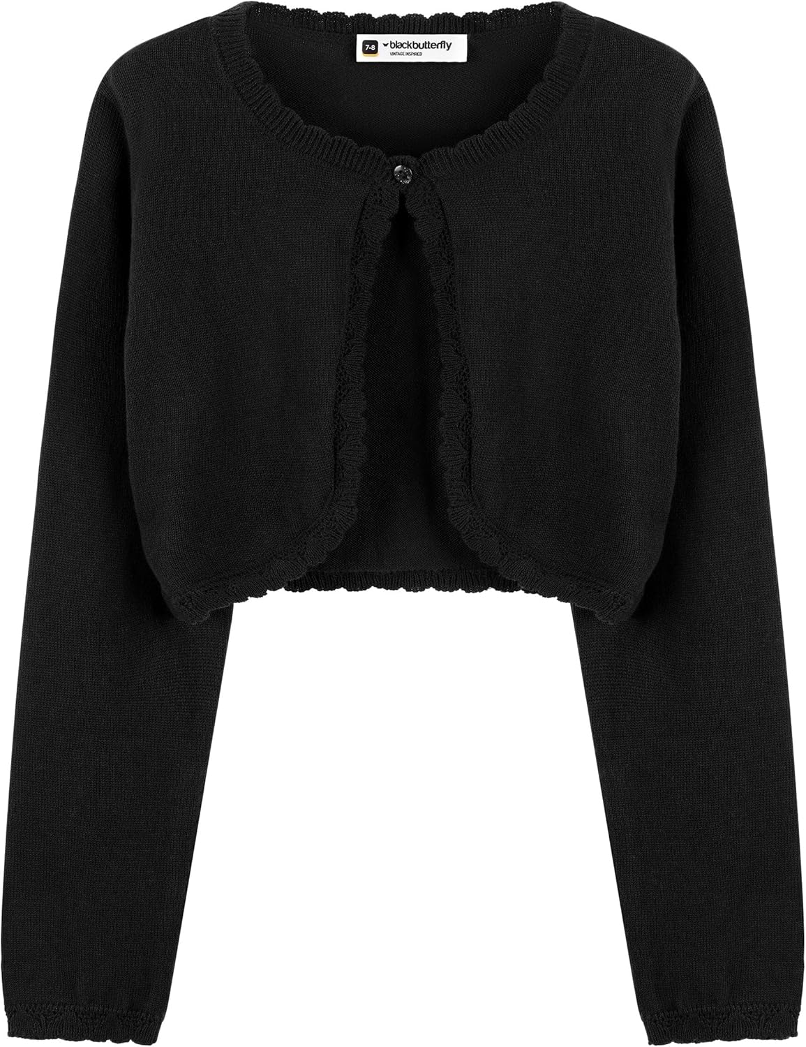 BlackButterfly Girls Long Sleeve Knitted Childrens Kids Bolero Shrug