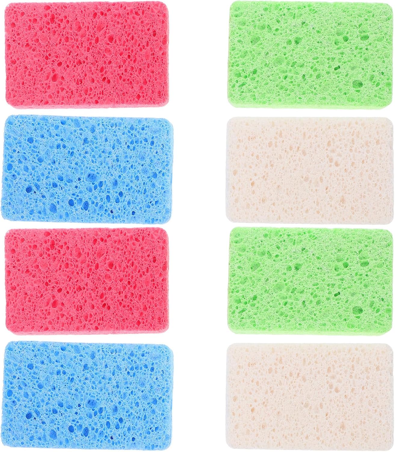 8pcs Rectangular Texture Sponges for Painting, Knockdown Drywall Wall Sponge Set in Pink, Blue, Green, White – DIY Ceiling and Wall Texturing Supplies for Home Decor