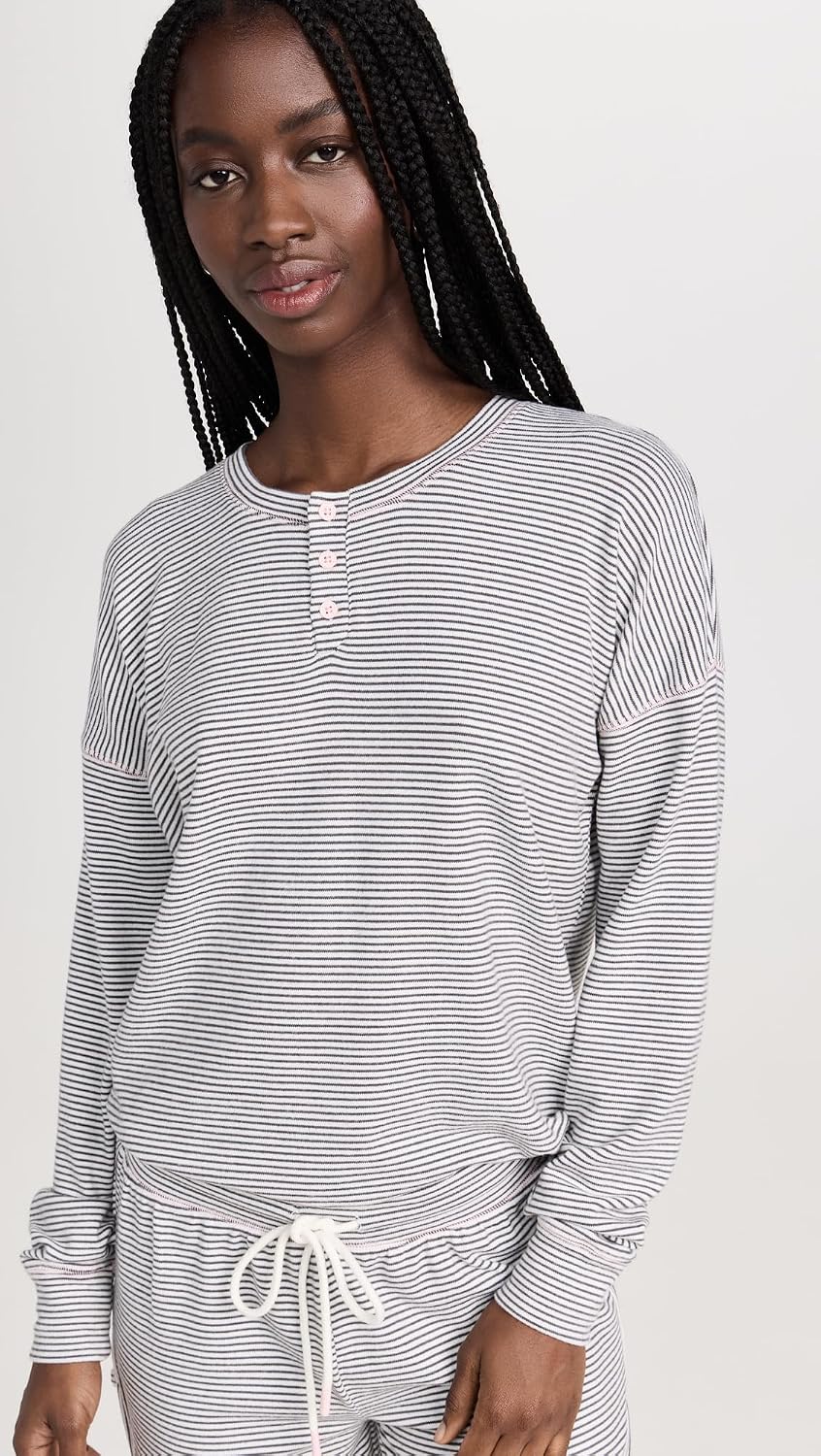 PJ Salvage Women's Loungewear Livin on The Edge Long Sleeve Top