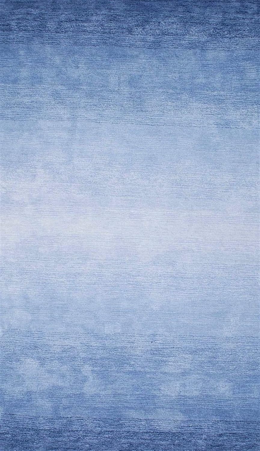 nuLOOM Plush Rectangle Area Rug 4'x6' Blue Ombre Collection Home & Kitchen