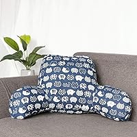 Vista 16 de Bohemian Printed Reading Pillow with Support Arms Soft Bed Rest Pillows Back Support Cushion for Kids Reading Watching TV Sitting Up in Bed Whale