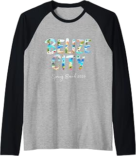 Belize City Belize Spring Break 2026 Vacation Travel Raglan Baseball Tee