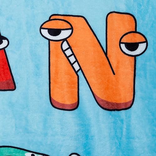 Miniatura 5 de Funny Eyes - Manta con texto en inglés ABC para niños pequeños, bonita manta con letras ABC, regalos de aprendizaje para niños y niñas, manta de