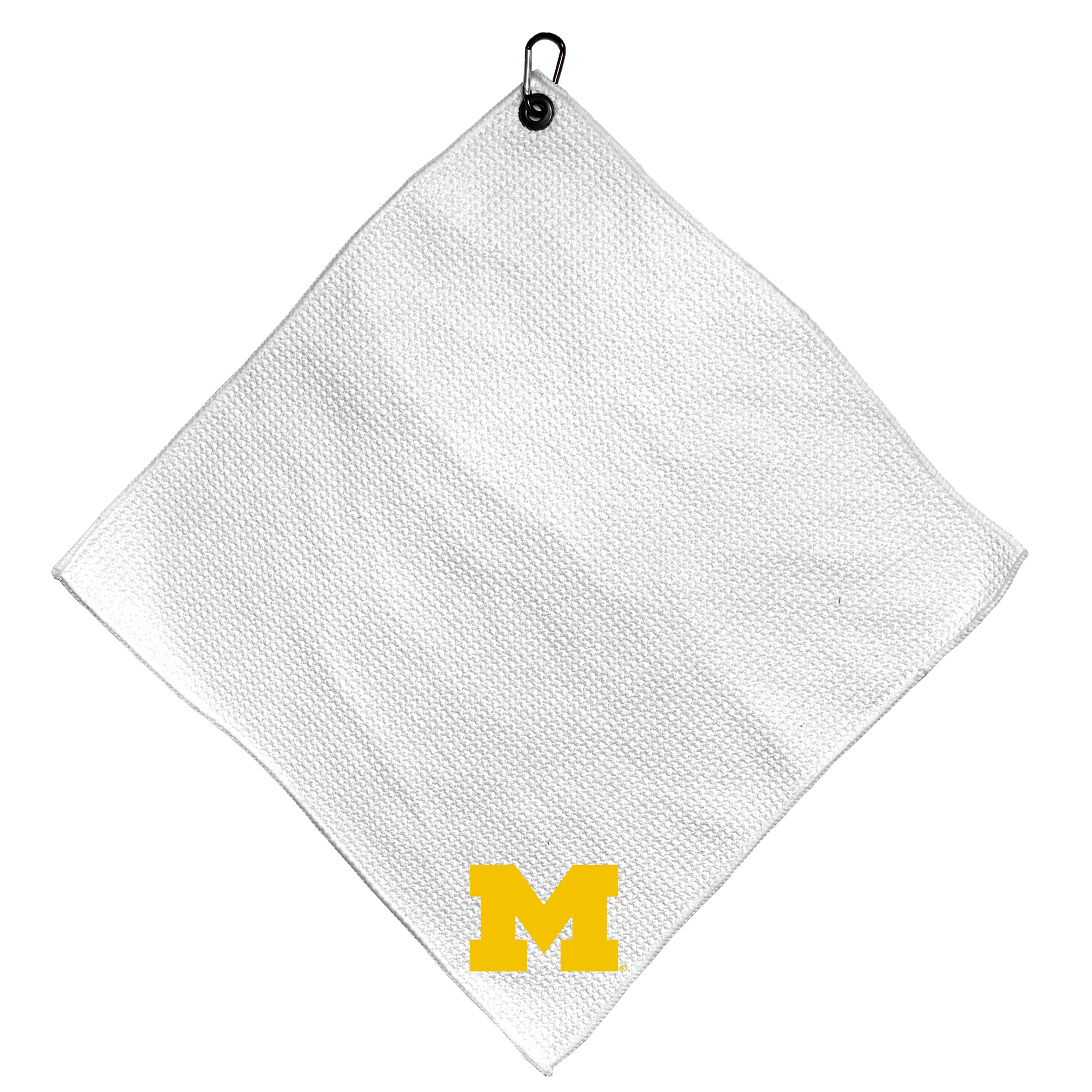 Team Golf NCAA Team Golf NCAA Microfiber Towel - 15" X 15" (White) with Carabiner Clip, Premium Microfiber with Deep Waffle Pockets- Superior Water
