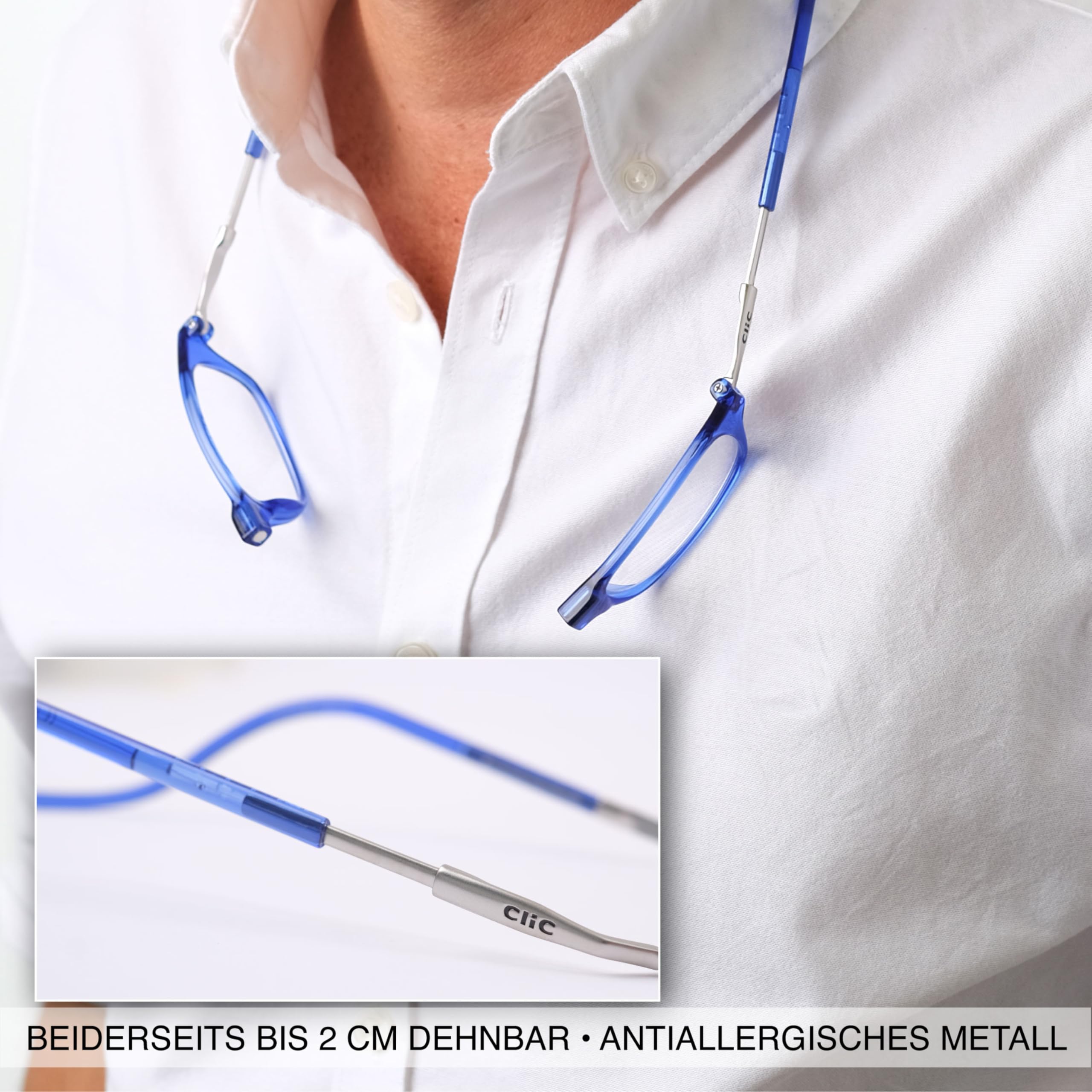 CliC Eyewear - Lesebrille - Mit flexiblen Magneten - Original CLASSIC - Lesebrille für Damen und Herren