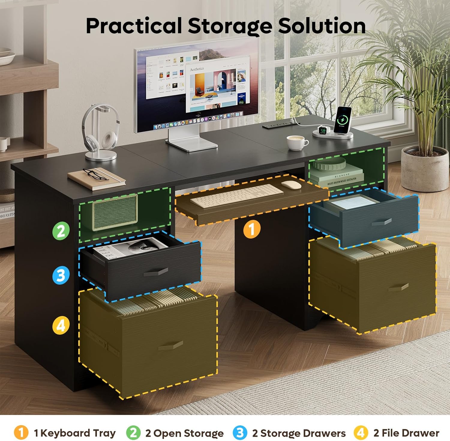 Elevate Your Workspace: The Bestier 59" Computer Desk Review