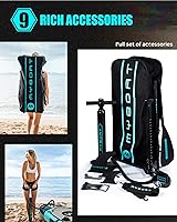 Vista 6 de MYBOAT Tabla de remo inflable extra ancha de 11 pies y 6 pulgadas x 34 pulgadas x 6 pulgadas, tabla de remo de pie para pesca, tabla de sup con 3