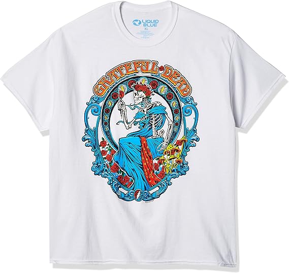 Liquid Blue Grateful Dead Vintage Bertha White T-Shirt, Small