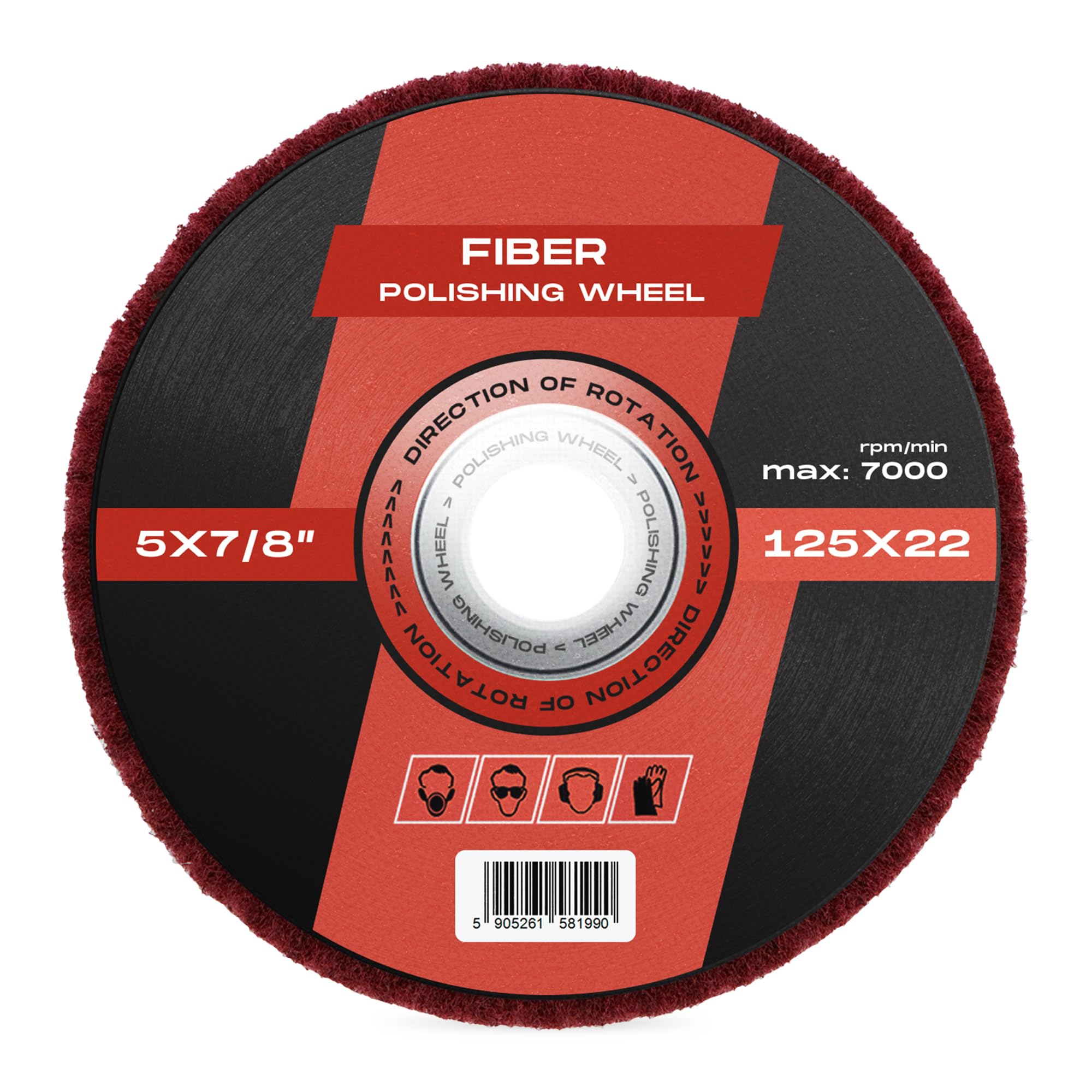 10x Dischi Pulizia 125 x 22,2 mm Ruote Lucidatura Smerigliatura Polietilene Poliammide Fibra Molatura Vernice Rimozione e Ruggine Smerigliatrice Angolare