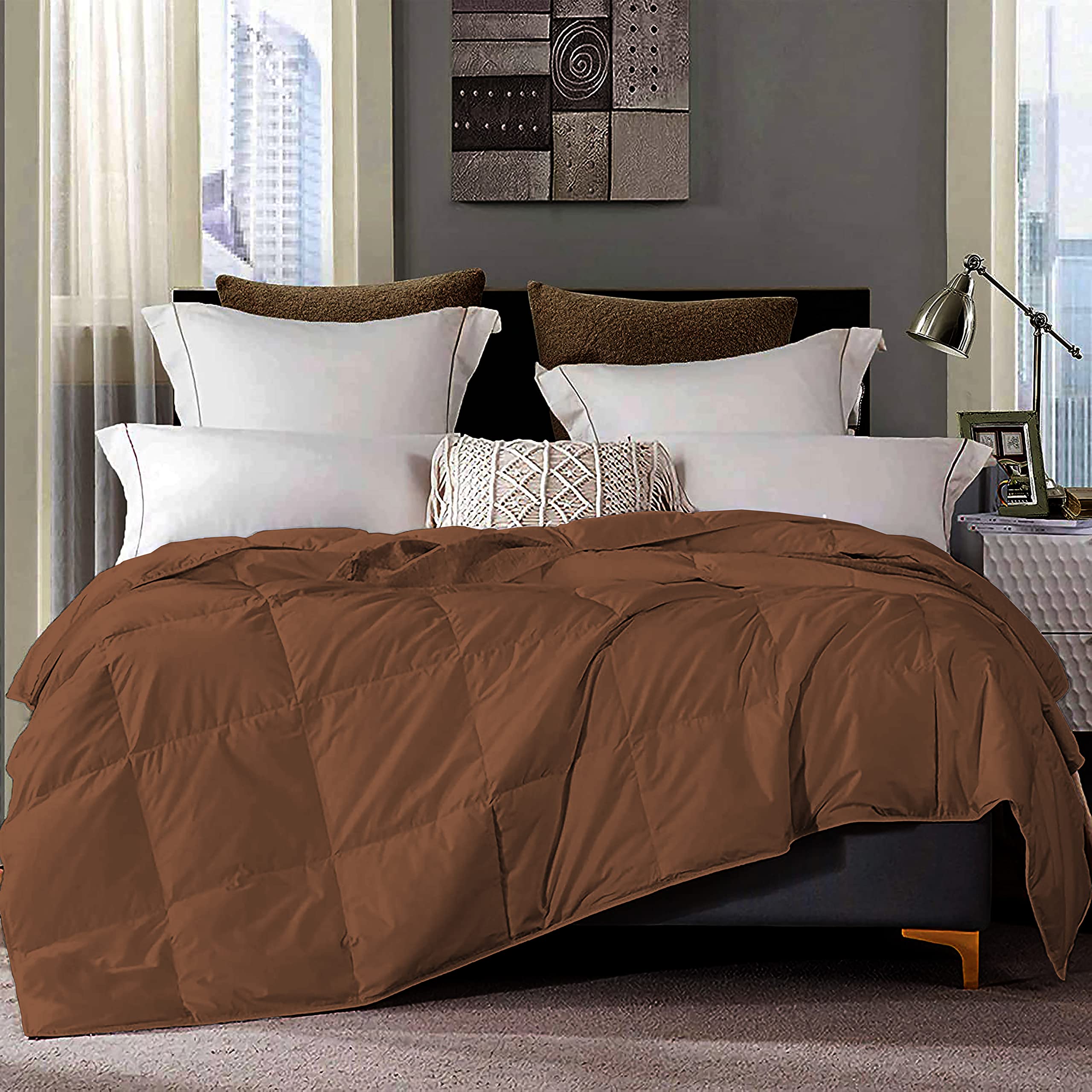 180 GSM Microfiber Lightweight Soft & Fluffy Comforter Single Bed (60" x 90")- All Weather Comforter |AC Comforter/Blanket/Quilt/Rajai - Chocolate Brown-image-27