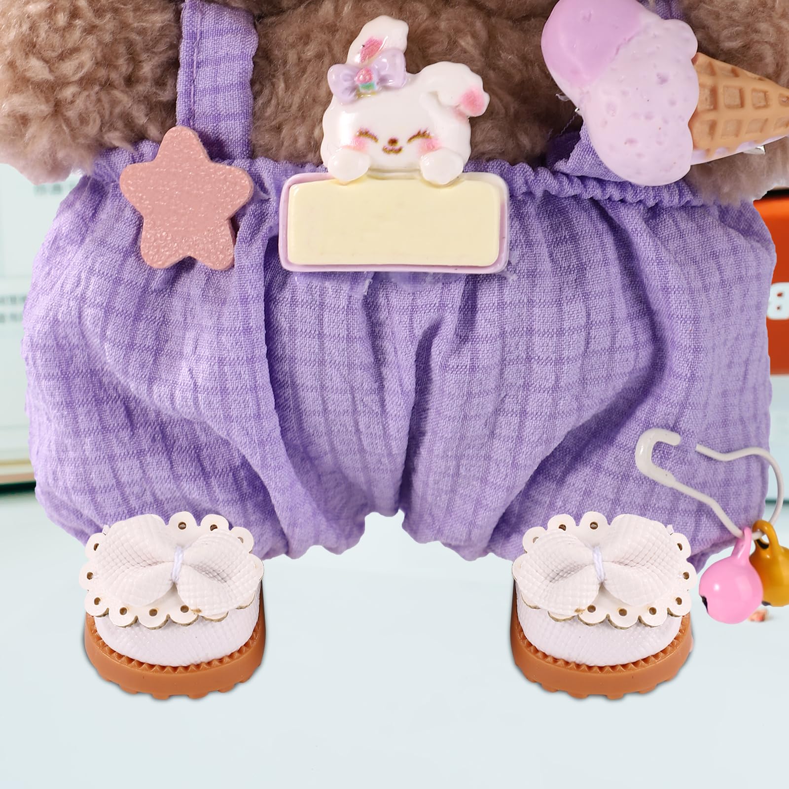 2 Pares De Zapatos Mini De Cuero Para Muñecas De 17 Cm, Estilo Kawaii En Blanco Y Rosa, Accesorios De Moda Para Juguetes