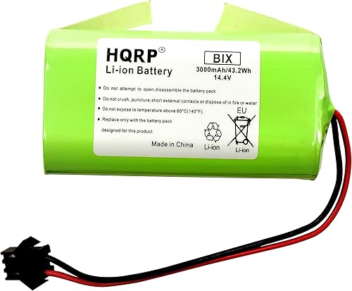 HQRP Batería compatible con Deebot N79 N79S N79SE N79W DN622 DN622.11, Tesvor X500 G10 G20 G30 G35 G40 aspiradora robótica híbrida 14.4V 3000mAh