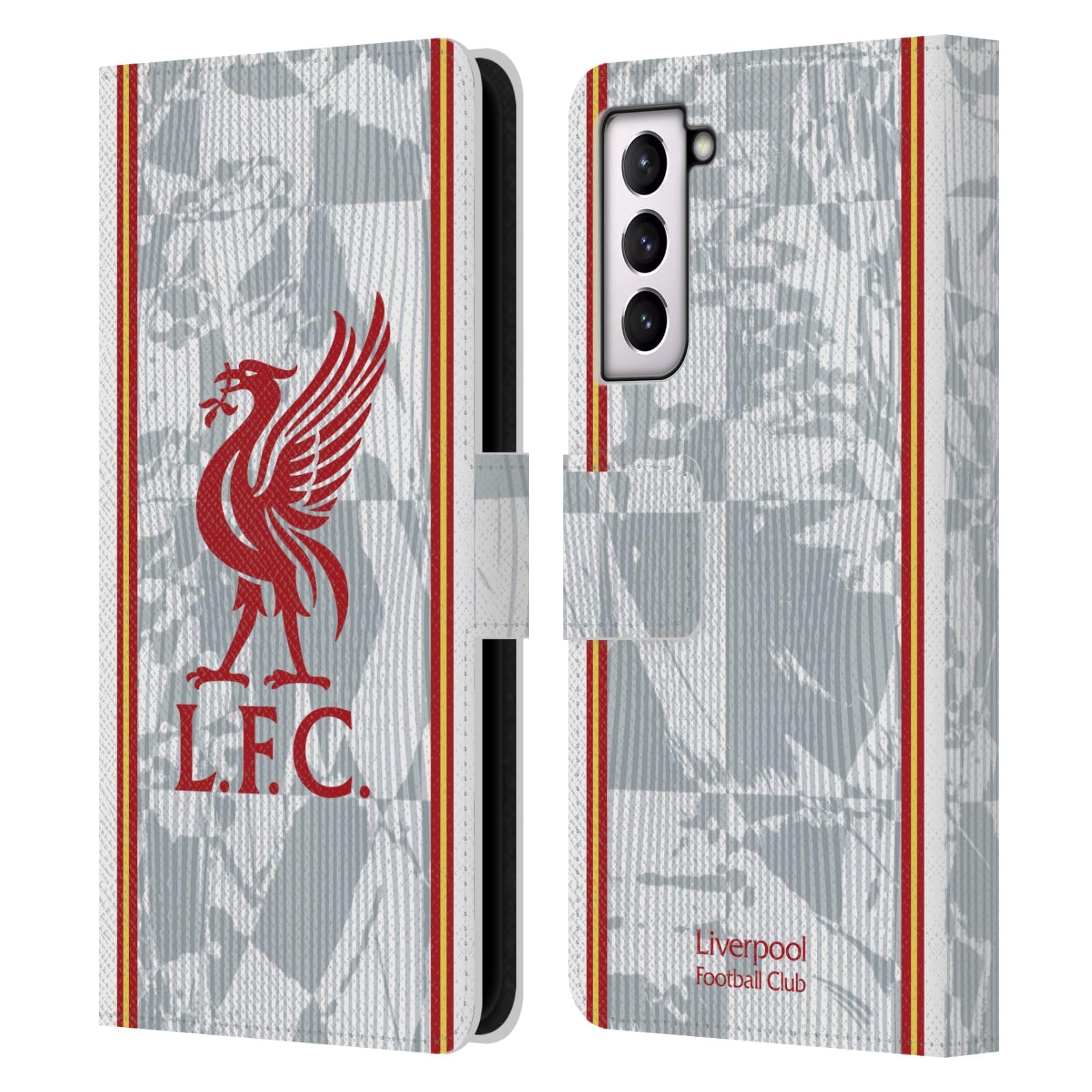 Head Case Designs Officially Licensed Liverpool Football Club Third Kit 2024/25 Leather Wallet Case Compatible With Samsung Galaxy S21 5G