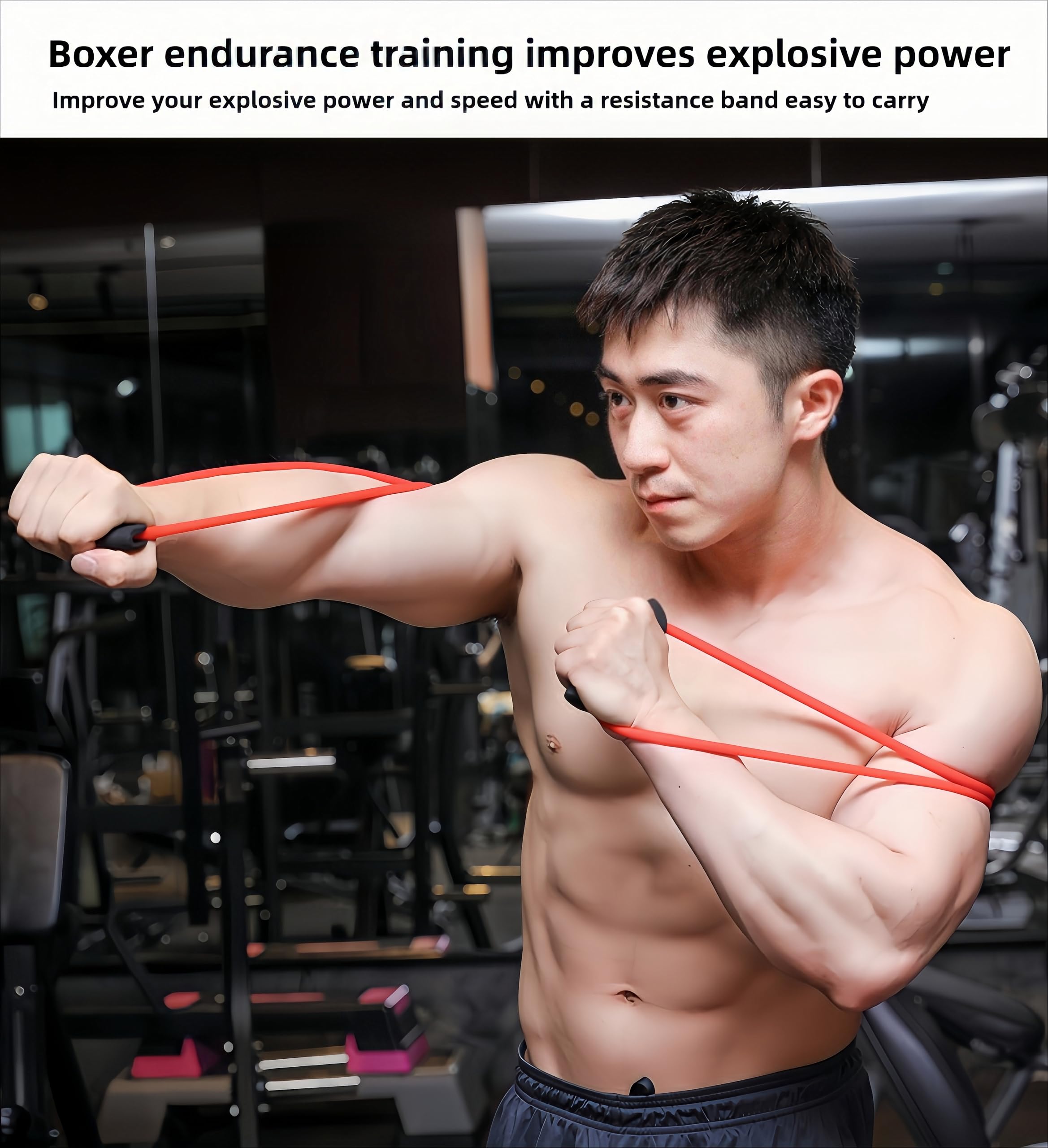 Premium Boxing Resistance Bands for Speed, Strength – Ideal for Fighters, Athletes, and Fitness Enthusiasts to Enhance Combat Techniques and Home Training with Varied Resistance Levels