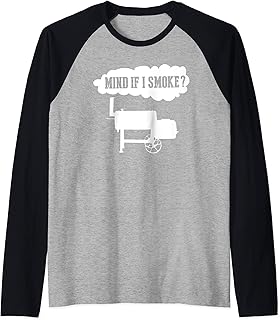 Funny BBQ Pit Grilling Offset Smoker Meat Smoking Gift Idea Camiseta Manga Raglan
