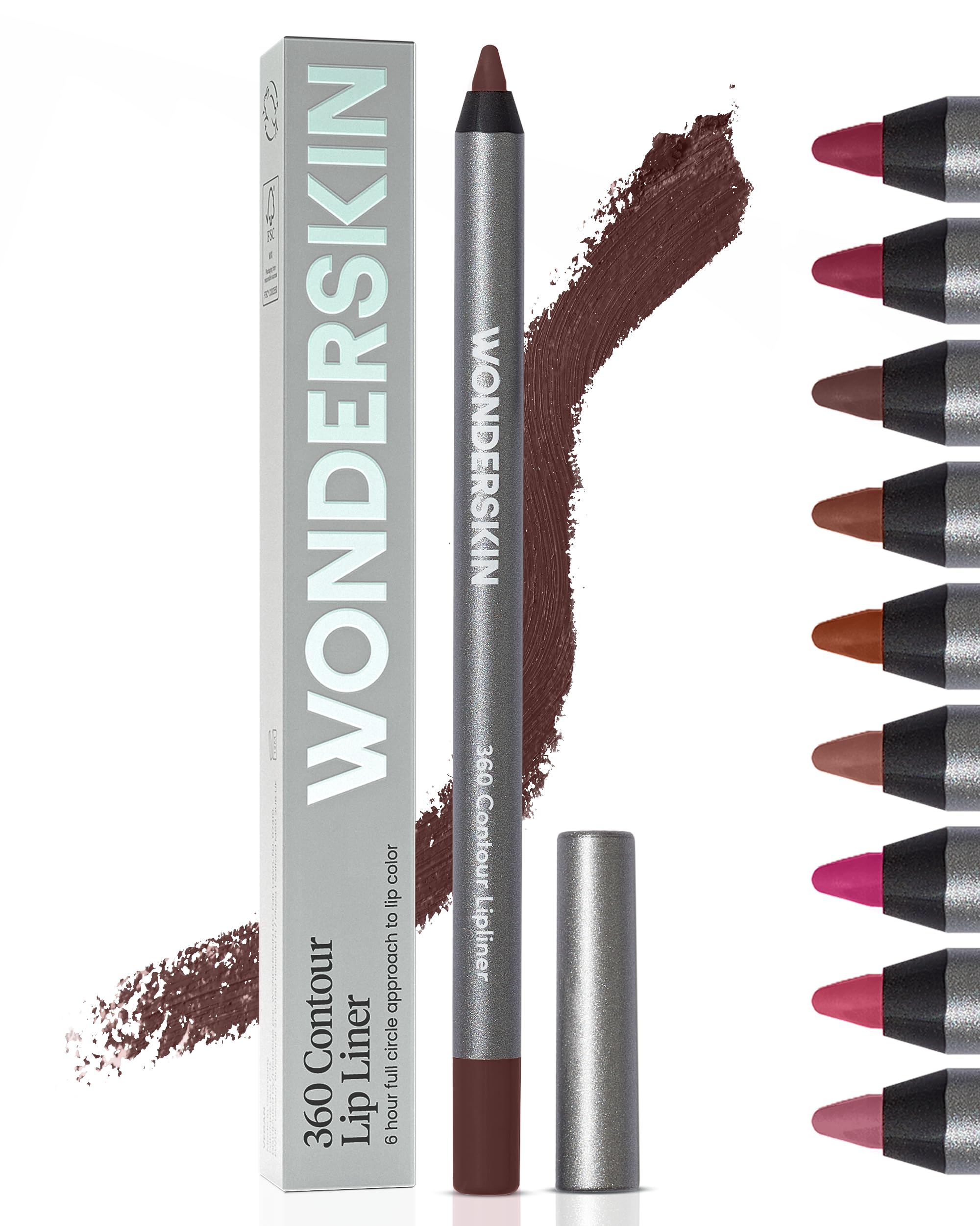 Wonderskin 360 Contour Lip Liner Pencil – Pflegender Lipliner, Langlebiger, Wasserfester Und Übertragungssicherer Lipliner-Stift