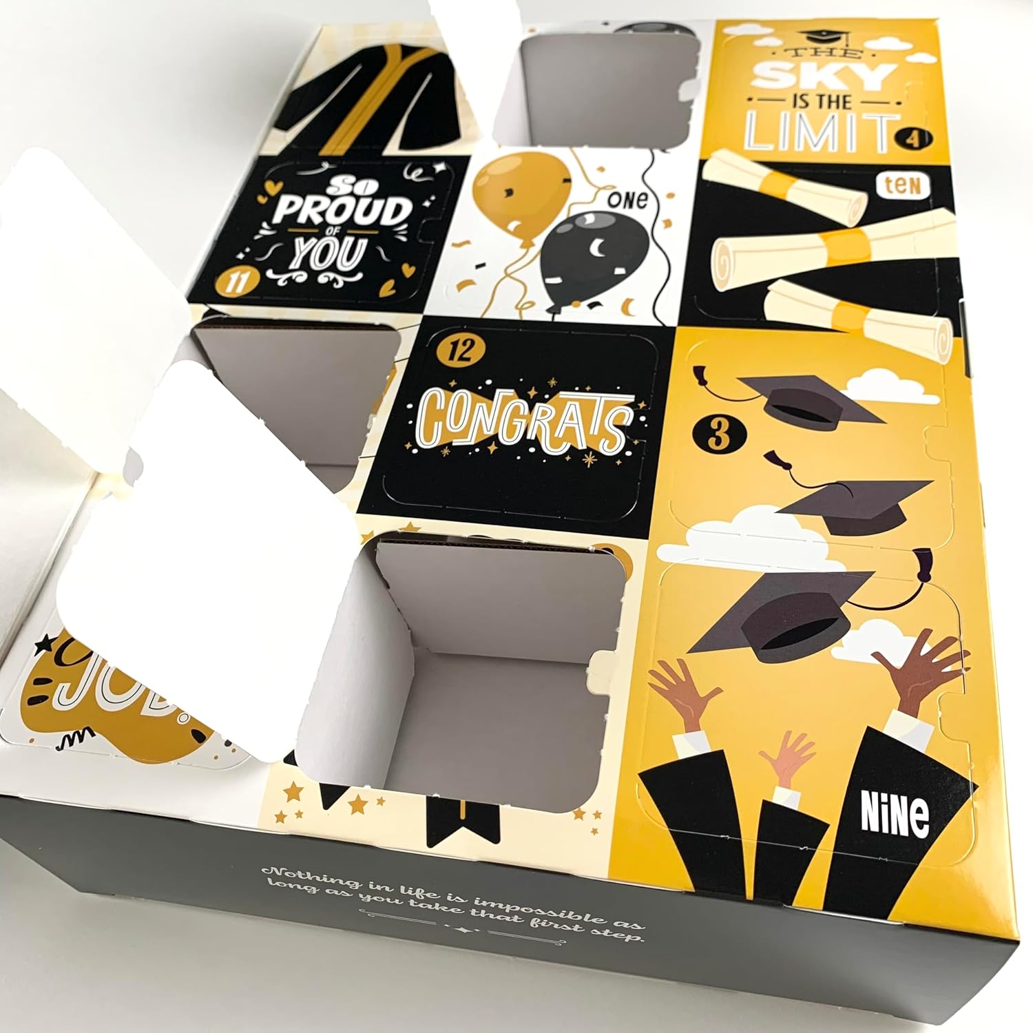 Fill it Yourself Empty Graduation Gift Box, 12 Days of Graduation Gift Packaging, Luxury Giftbox, Paper Box, Packaging Box