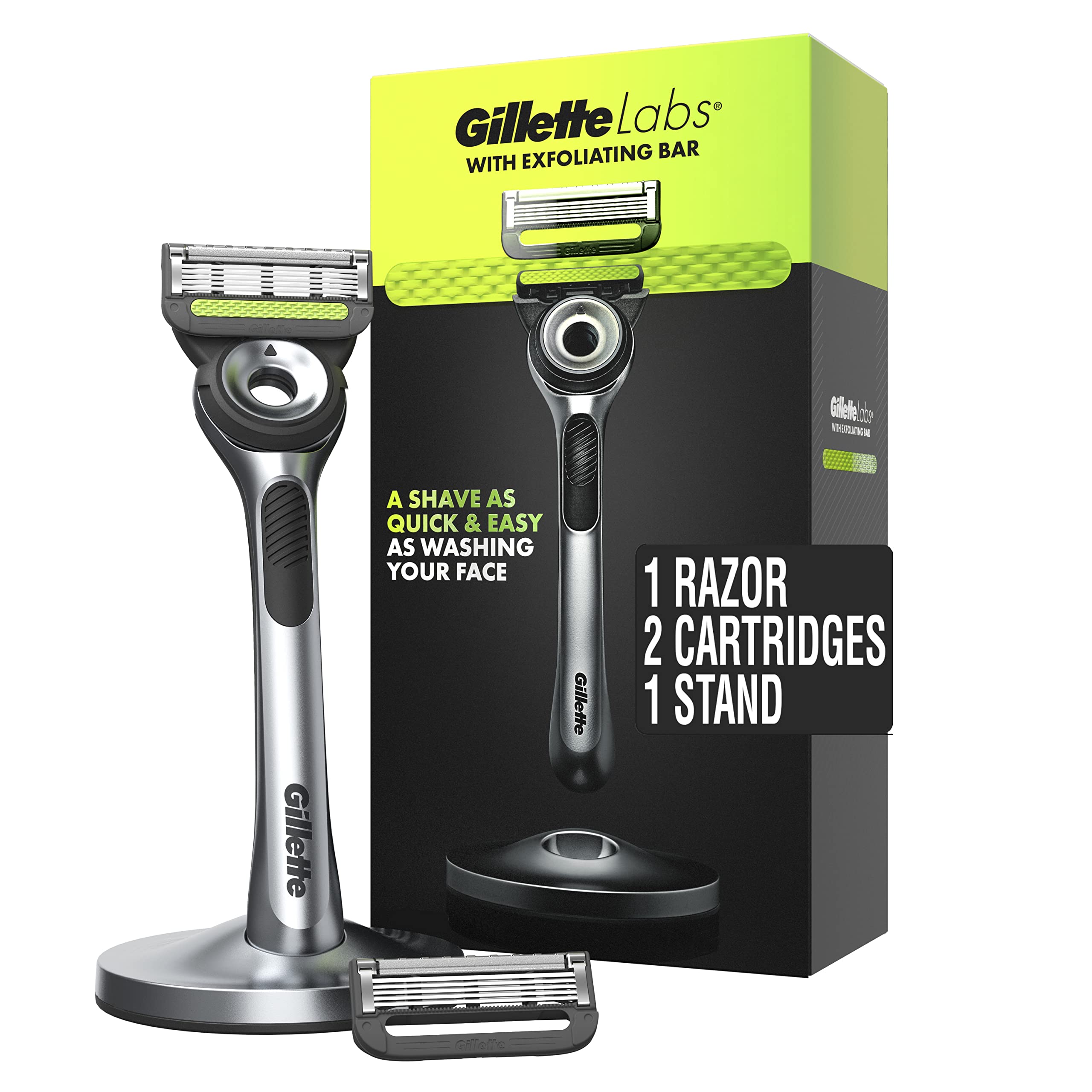 Gillette Mens Razor with Exfoliating Bar by GilletteLabs, Shaving Kit