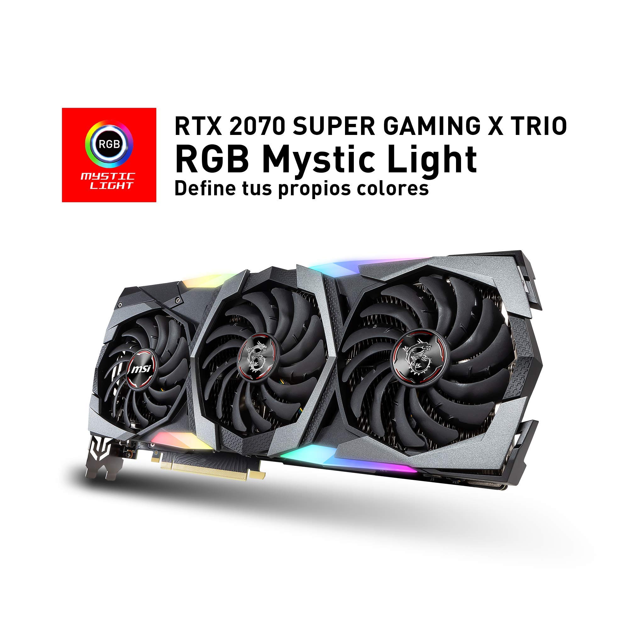 MSI GeForce RTX 2070 Super Gaming X Trio - Tarjeta gráfica (8 GB, GDDR6, 256 bit, 7680 x 4320 pixeles, PCI Express x16 3.0)