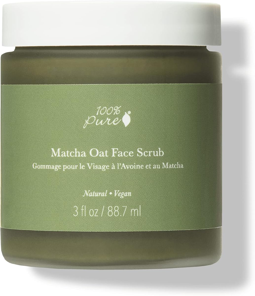 Exfoliante facial de avena Matcha, 3 oz | vegano