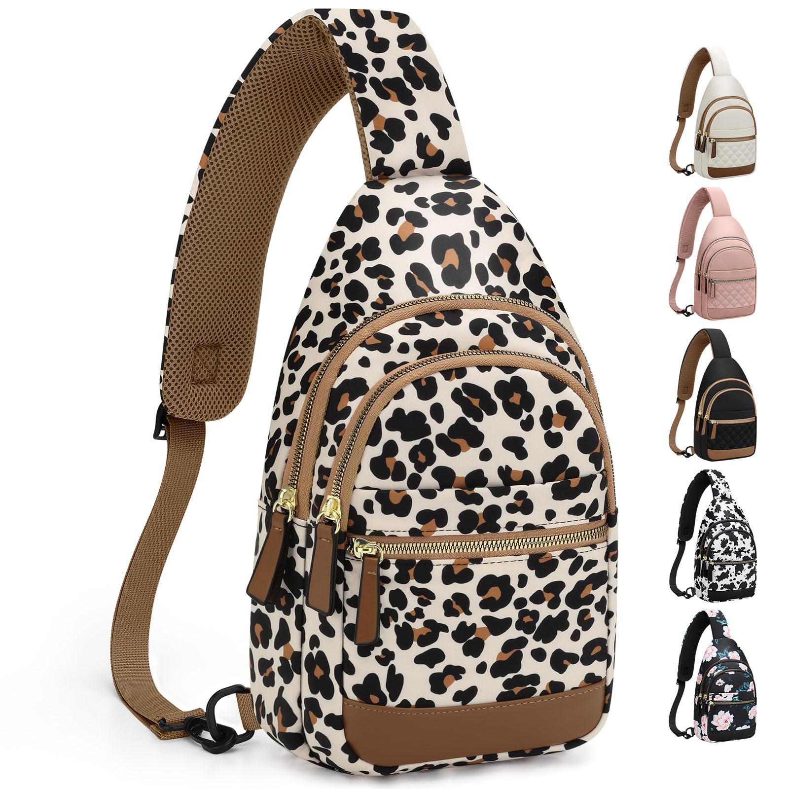 Capolo Sling Bag for Women Men Waterproof Crossbody Bags for Women Trendy Casual Fanny Pack with Convertible Shoulder Strap Chest Bag for Travel