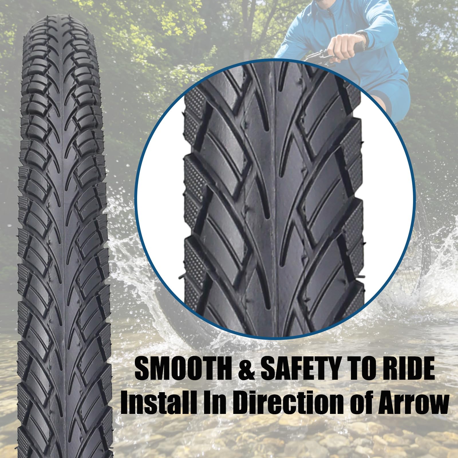 Pneumatici per bici da strada, 700 x 35C, 37-622, pieghevoli, di ricambio, 700 C, per bici da strada, mountain bike, bici ibride, Touring