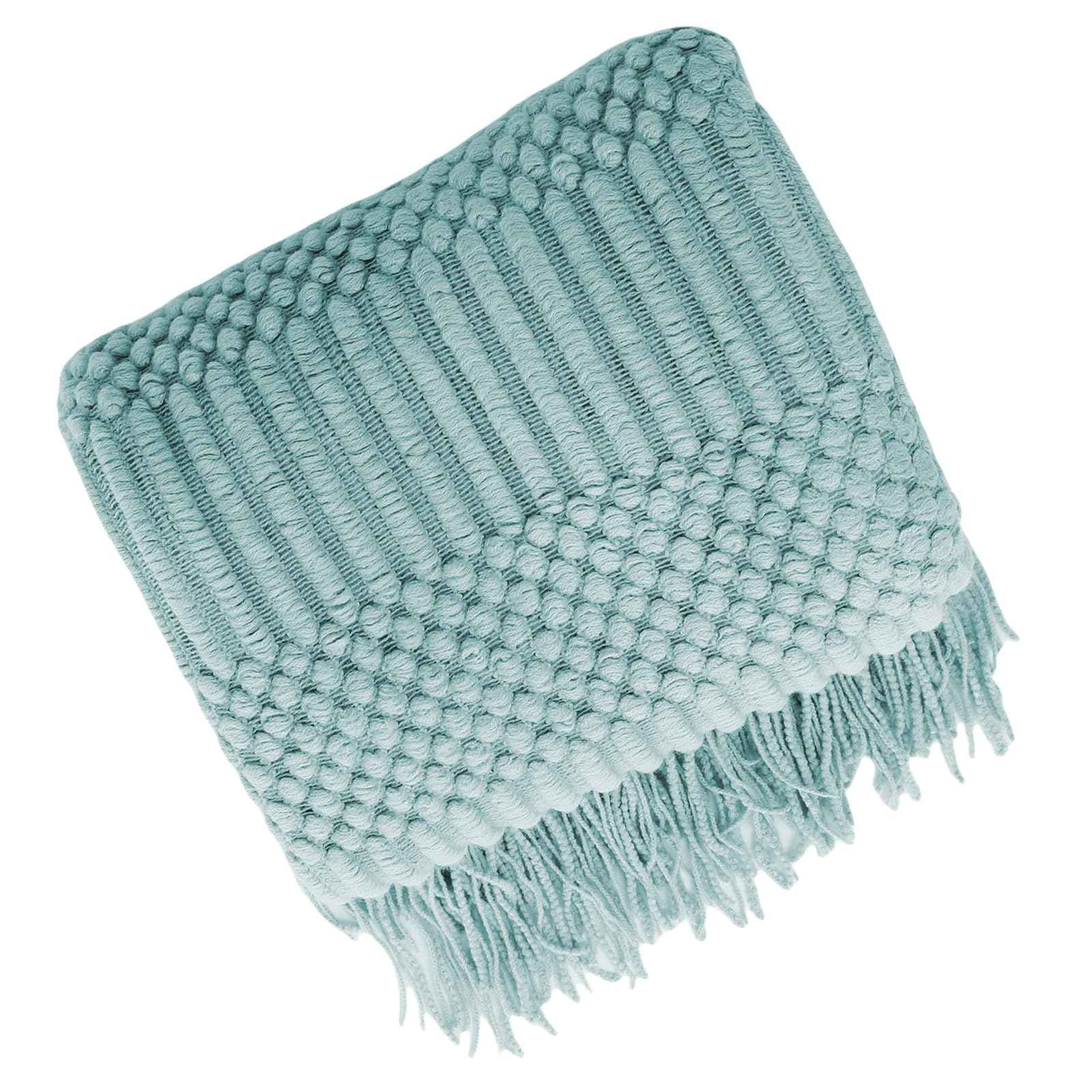 Jeté de lit bohéme Bohos Wovens avec pompons et lances texturées pour la chambre