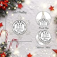 Vista 9 de Happy New Year Ornament for Christmas Tree Decor Merry Christmas Y'all Christmas Metal Snowflake Ornament Xmas Tree Decor Funny Christmas Quotes