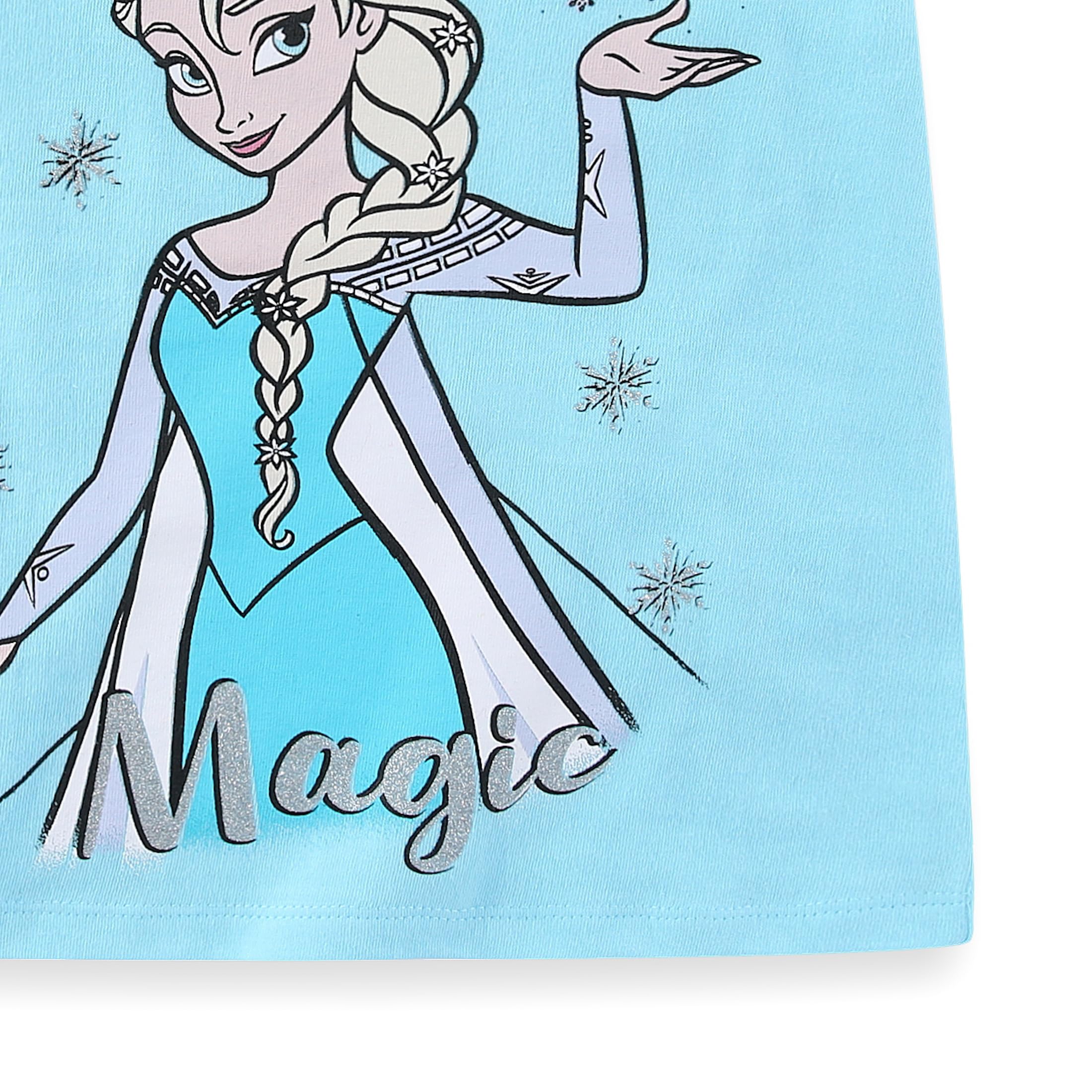 Disney Frozen Elsa - Maglia a maniche corte per ragazze e ragazzi grandi