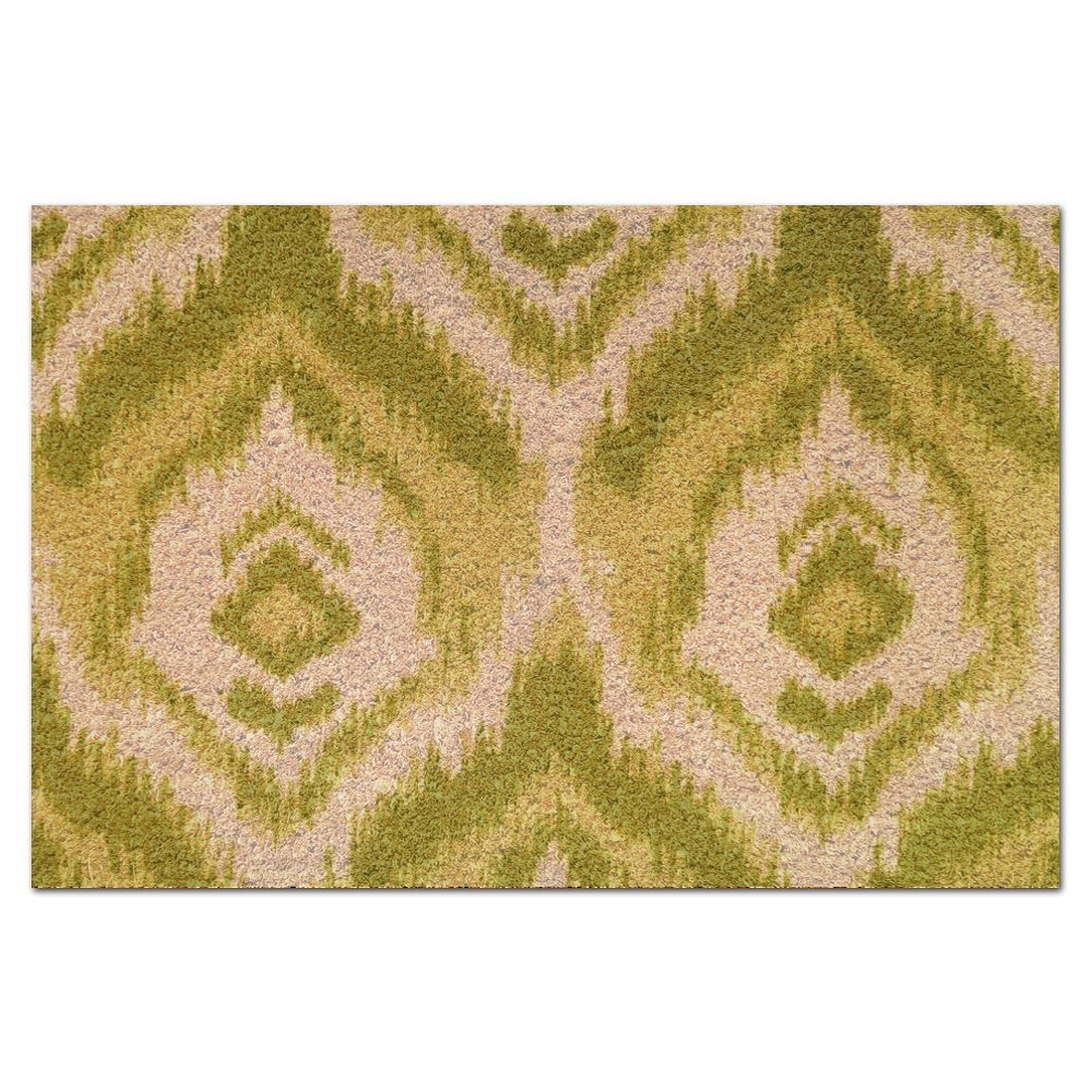 Tapis d'extérieur vert Ikat pour embellir votre terrasse ou entrée