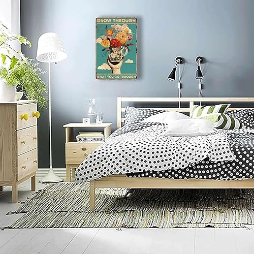 Miniatura 4 de Letreros de aluminio de estaño que crecen a través de lo que pasas para la decoración de pared del hogar de la barra de la cueva del pub del club,