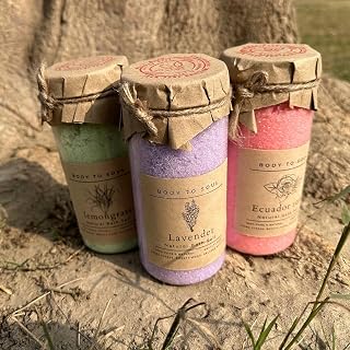 combo of 3 Flavours - Bath Salt - body to soul (Rose, Lavendar, Lemongrass) each 350g - Ultimate Stress Relief, Mood Boos... Price In India