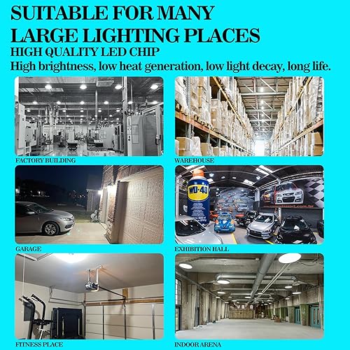 Miniatura 2 de Bombillas LED equivalentes a 700 W de 10500 lm (1 juego) - 90% de ahorro de energía, IP65 impermeable, E26E39, G25 70W 5000K luz diurna, luz de