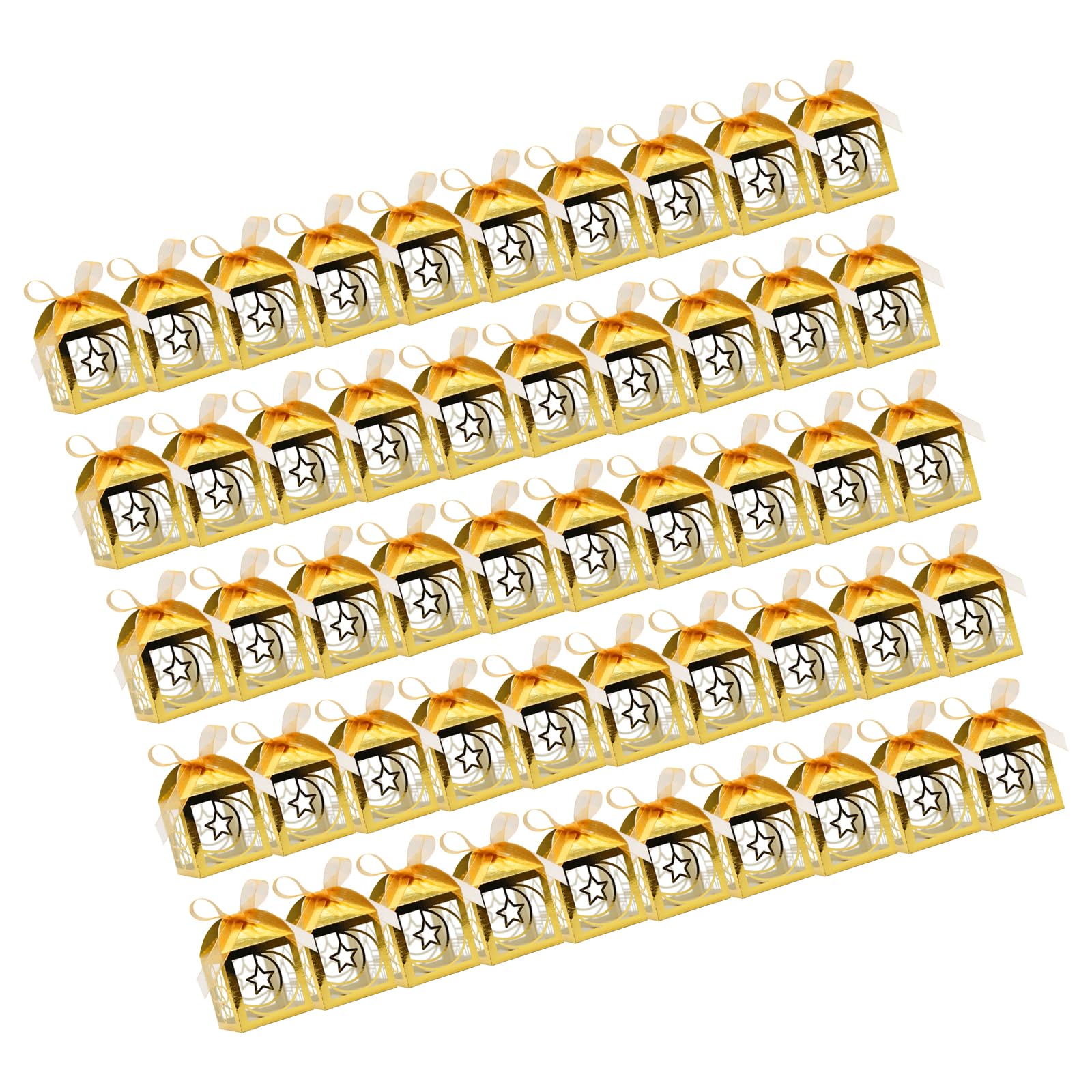 Kalttoy 50PCS Eid Festival Boxes Eid Decoration Supplies Candy Box Suitable for Festival Treats and Parties Decorations Treat Boxes