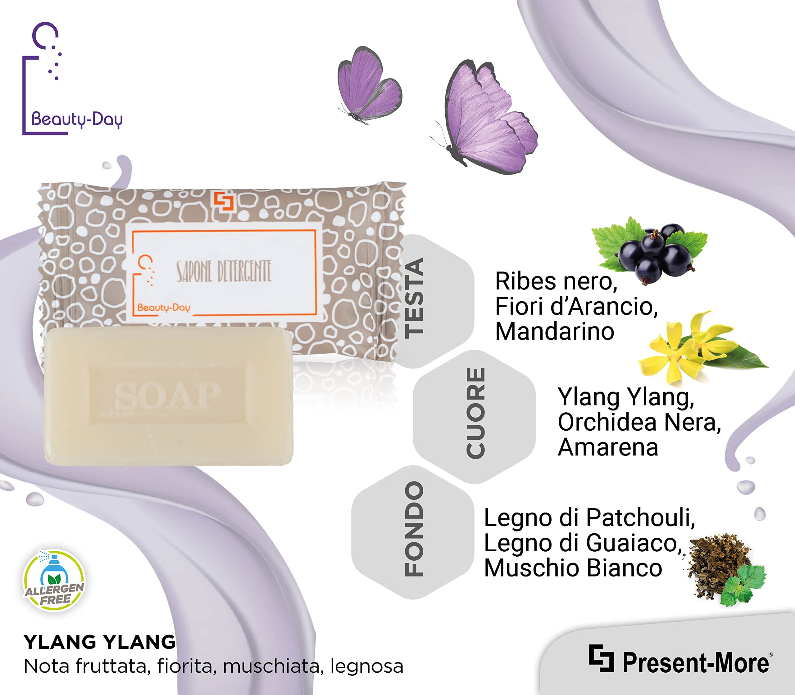 PRESENT-MORE - Saponette Hotel 12gr Beauty-Day Italy - 250 Pezzi