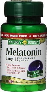 Natures Bounty Melatonin 1mg, 180 Tablets (Pack of 3)