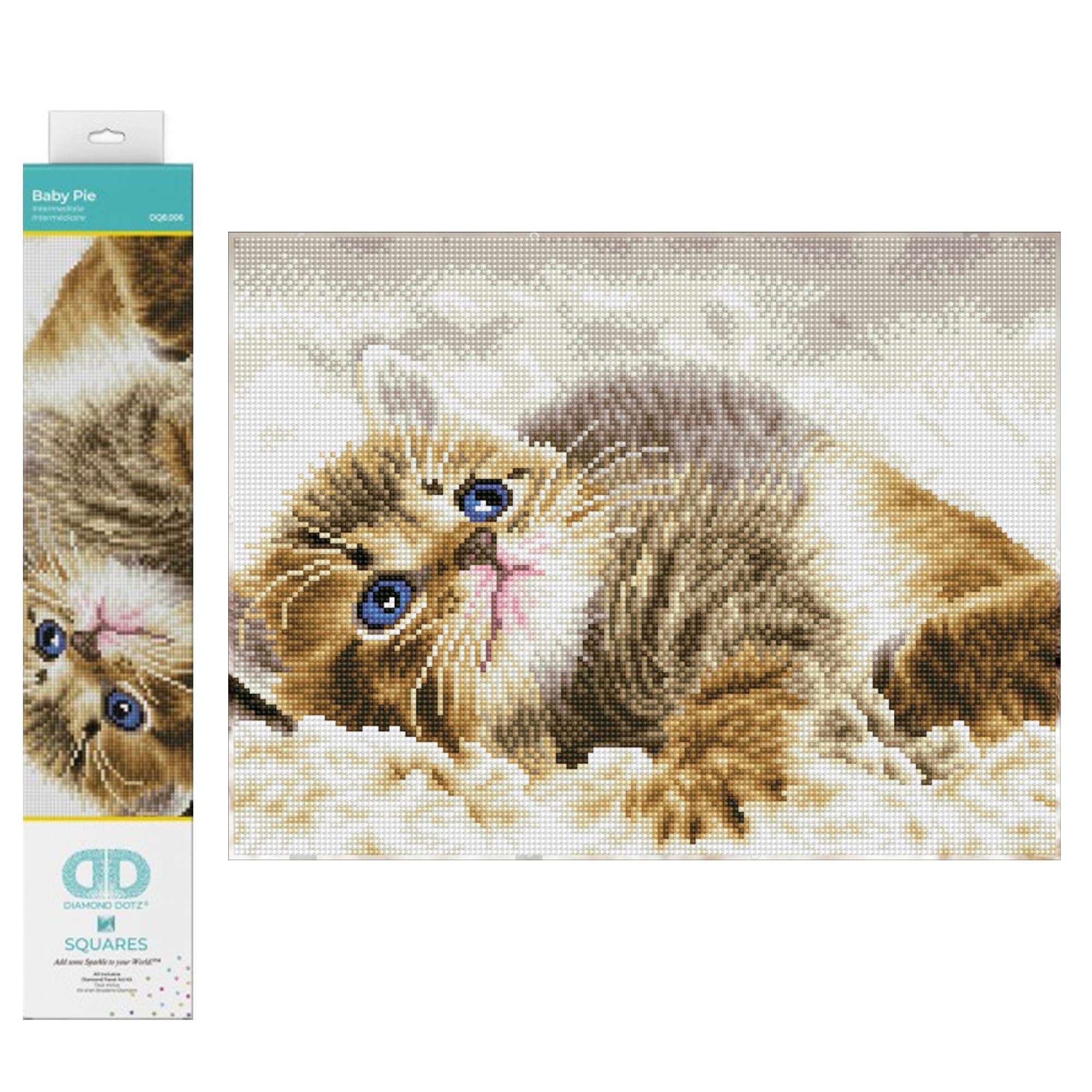 DIAMOND DOTZ Squares DQ8 Intermediate Kit Colourful, Baby Pie