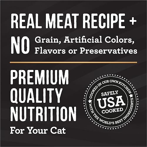 Miniatura 6 de Merrick Purrfect Bistro Soirees - Alimento húmedo natural enlatado para gatos con salsa, receta de pollo Divan, paquete de 24 latas de 2.75 onzas