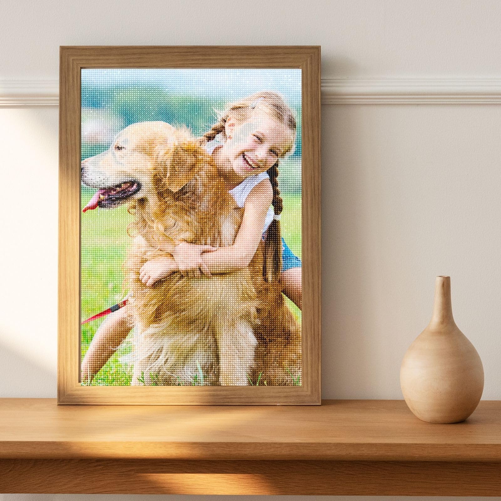 Dr Custom Personalisiertes 5D Diamond Painting, Selbst Gestaltung mit Eigenem Foto, Ideal für Geschenke und Heimdekor für Erwachsene