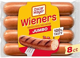 Oscar Mayer Jumbo Wieners Hot Dogs, 8 ct Pack