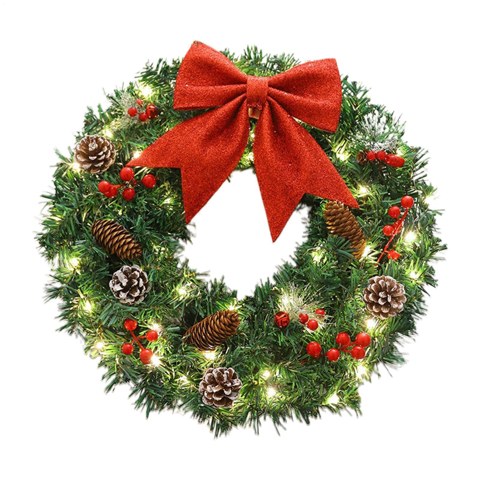 Guirnalda De Puerta De Navidad | Guirnalda Decorativa Para Ventana - Decoración De Navidad Resistente A La Chimenea Ventana De La Granja Puerta de Cocina
